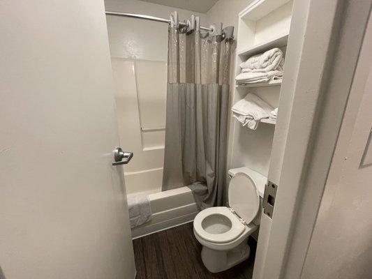 Bathroom with shelving