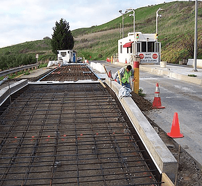 Concrete and Rebar for Toll Road Weigh Station