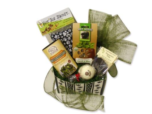 Green Pet Gift Basket