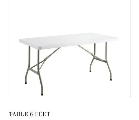 Standard 6 foot table