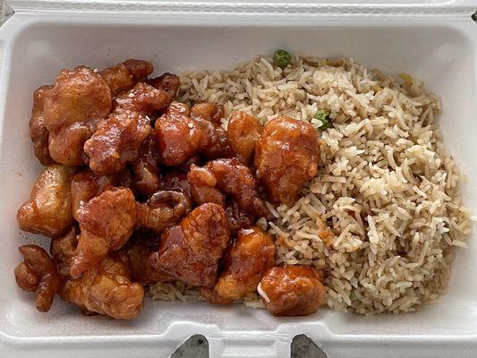 Sweet and Sour Chicken with Fried Rice