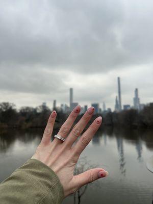 Valentines nails grown out 2 weeks