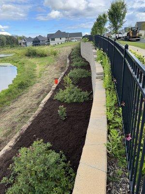 Mulching and landscaping