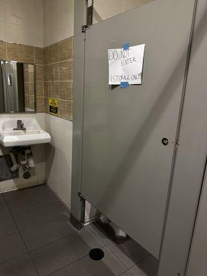 Female restroom handicap stall