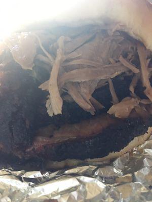 Tender, delicious, brisket and pulled pork. Wow!