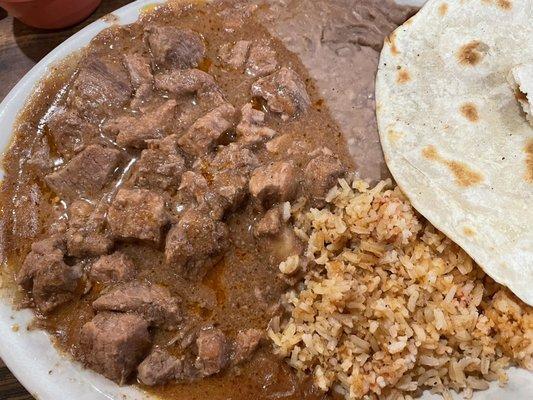 Carne Guisada Plate