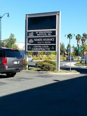 Entrance sign from Contra Costa Blvd