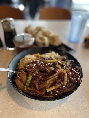 Ginger Scallion Beef with Noodles