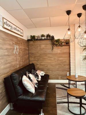 Cute area to enjoy your drinks or waffles