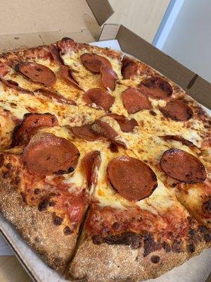 Pepperoni and extra cheese