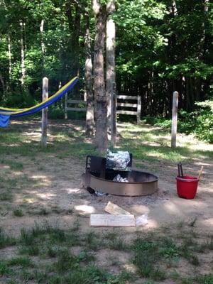 Note the bought wood. The place is near spotless. The bath house is also immaculate.