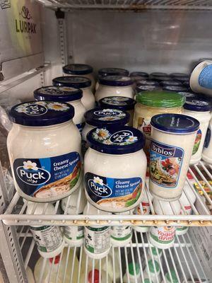 Large variety of cheeses and yogurts