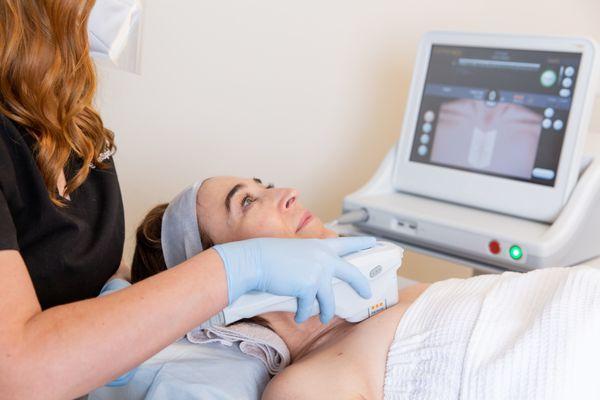 Ultherapy is one of the most effective treatments we've found for non-invasive skin tightening.