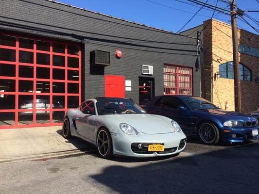 Custom Porsche Cayman with TechArt wheels