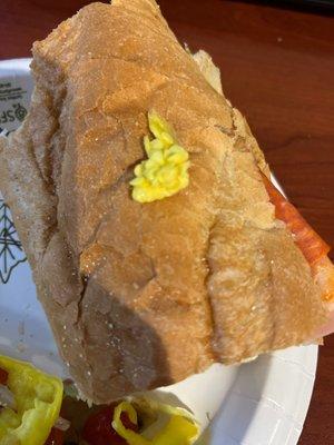 Pepper seeds in sandwich, pure laziness, disgusting