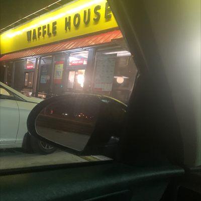 Waffle House order and pick up window