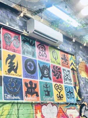 Adinkra symbols - interior decor