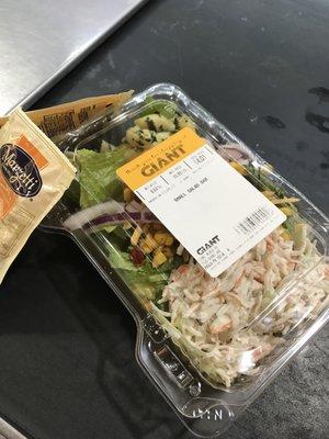 $4.01 for salad & .39 cent per package of dressing