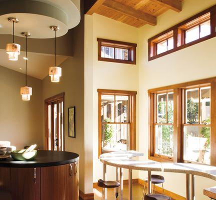 Wood double-hung windows