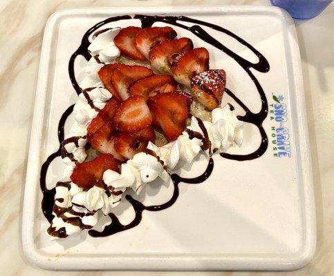 Strawberry crepe