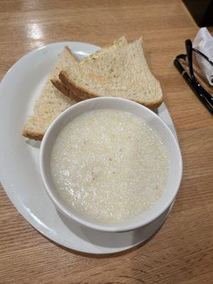 Grits and Sourdough Toast came with my omelette. Grits were ok but I didn't think much of the sourdough toast.