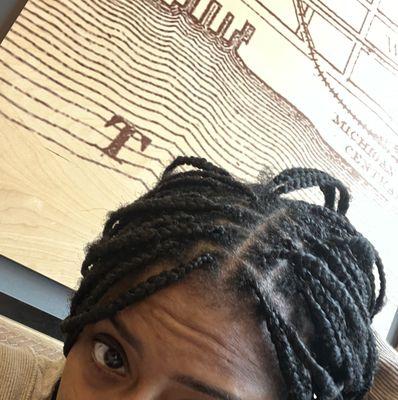 WORST BRAIDS EVER!! & BECAUSE I BOUGHT MY OWN HAIR! They Did me wrong on purpose it hasn't been 2weeks yet! Left some hair out