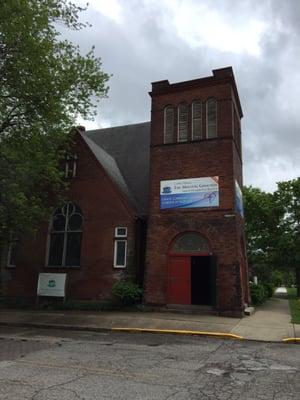 Outside of church where Meeting Grounds is located