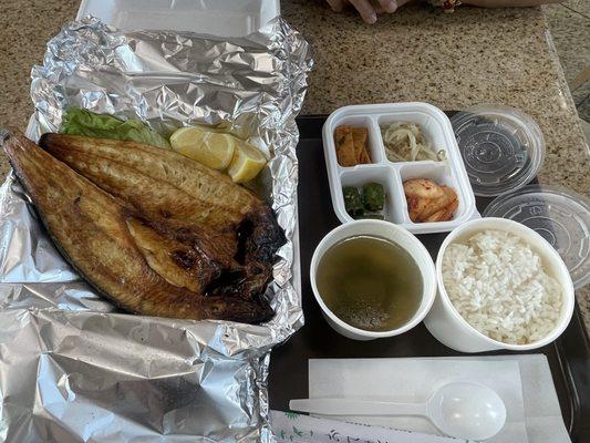 Broiled Atka Mackerel set