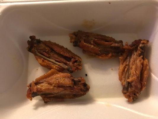 Disgraceful appetizer wings from pick up order