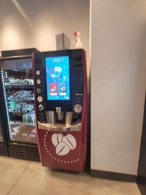 Self serve coffee machine. Pretty good stuff!