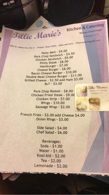 Here's the regular menu but they also have daily specials