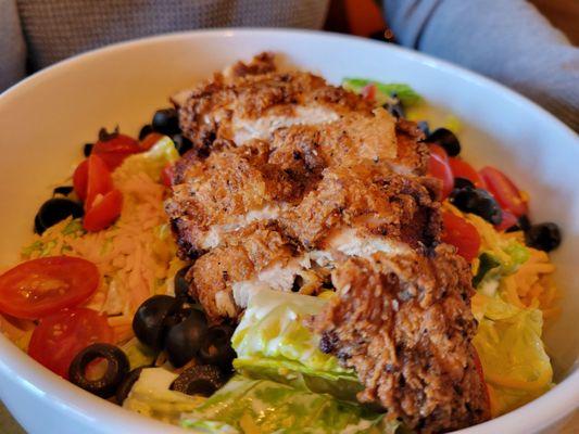 Fried chicken salad