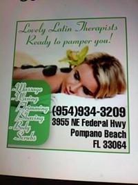 Therapeutic Massage & spa treatments 954-9343209