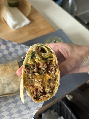 GREEK-ARMENIAN SUJUK breakfast mega burrito