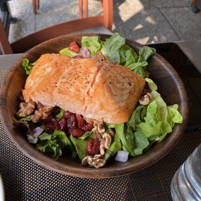 "Customized" Michigan Cherry Salad with grilled salmon