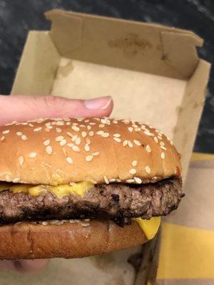 Fresh beef quarter pounder with cheese