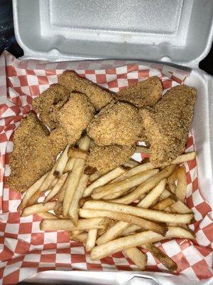 Catfish and Fries. Perfectly Cooked.