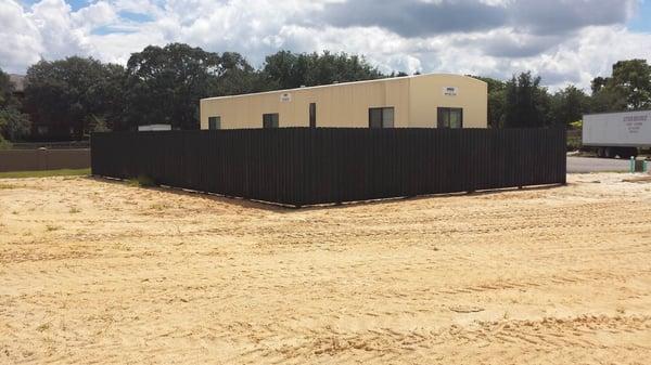 Commercial fence painting