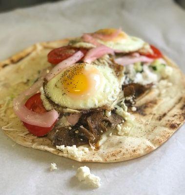 Gyro + Egg for #putaneggonit Brunch on weekend.