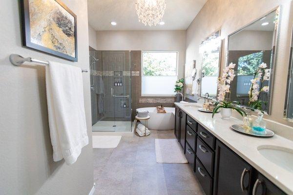 Custom master bathroom