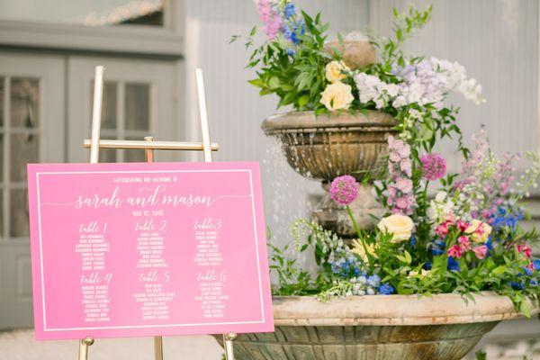 Seating Chart (Photo by: Abbie Mae Photography)