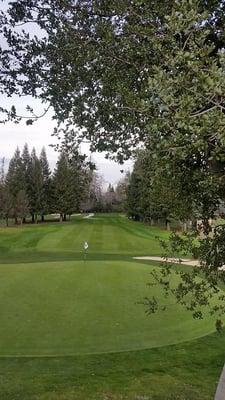 Newly renovated 18th hole at Deep Cliff.