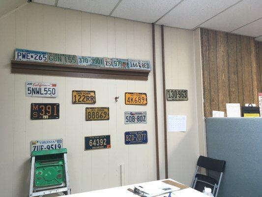 Old license plates