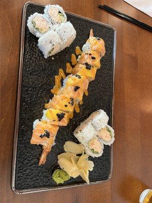 Saints Girl Roll (center) and Crunchy Roll