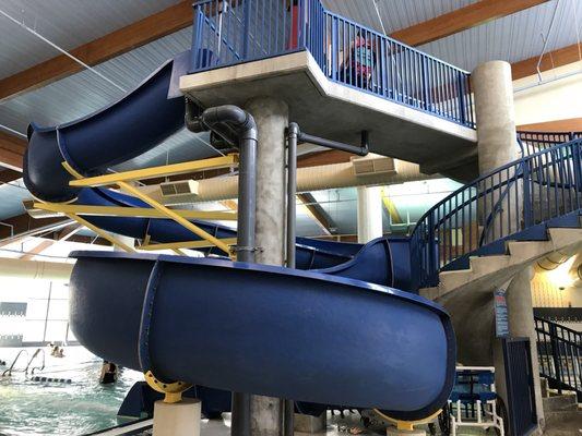 The giant indoor water slide!