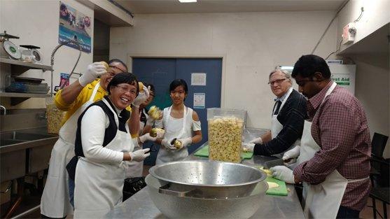 Members preparing meals at CityTeam Ministries