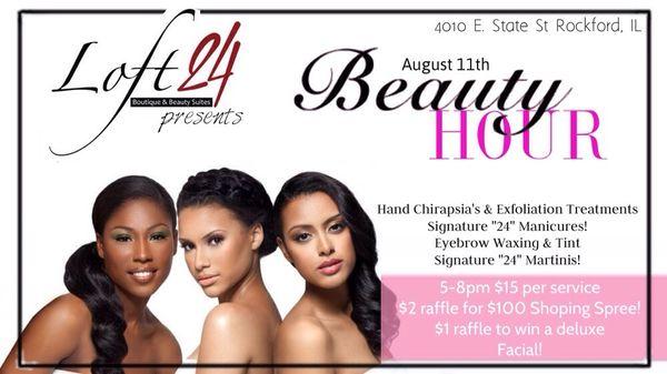 Each month we host "Beauty Hour" for a night of pampering with your friends.