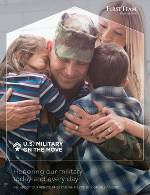 Ask how active and retired military and their families can save when they buy or sell a home!