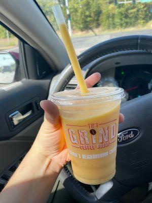 Medium mango peach smoothie