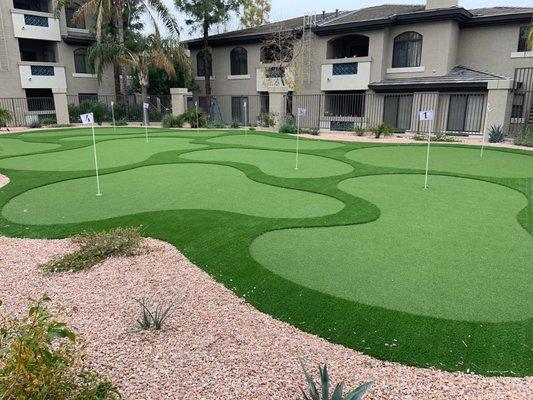 VACG amenity install putting green